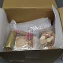 Suclain 8 Pack 8.5 oz Amber Glass Bottle for Vanilla Extract Homemade, Brown Vanilla Extract Bottles with Airtight Lid and Stickers for Syrup Gift Food Storage Canister Christmas Small Gift(Gold)