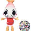 Lemoneon Dandy's World Plush 11" Vee Plush Stuffed Figure Pillow for Video Game Fans Room Decor with a Sticker Set