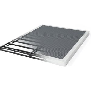 QEROMY 3 Inch Low Profile Box Spring, Sturdy Metal Frame Mattress Foundation, Easy Assembly, Quiet & Noise-Free, Queen Size