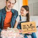 2 x Dad Gifts for Fathers Day, Dad Gifts from Daughter, Dad Birthday Gifts - The Grill Father Bamboo Cutting Board - Gifts for Dad Daddy, Best Gifts for Dad Fathers Day