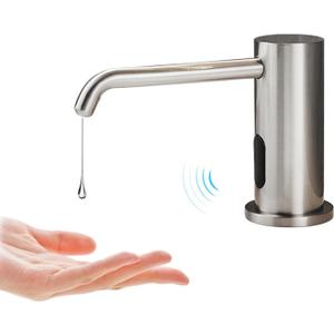 Automatic Touchless Soap Dispenser with 1000ml Capacity, Infrared Sensors, Built-in Sink Soap Dispenser for Bathroom, Kitchen, Commercial Use, Smart Home (Brushed)