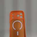 for iPhone 17 Pro Max Case for Women Girls,Compatible with MagSafe,Camera Control,Full Camera Protection, Cute Wave Magnetic Phone Case for iPhone 17 Pro Max,Orange