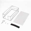 Livabber Guest Napkin Holder, Metal Bathroom Paper Hand Towel Storage Modern Napkin Tray Caddy for Countertop, Table Kitchen, Dinning Room (Chrome, Marble Base)