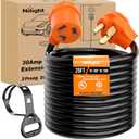Nilight 25FT EV Dryer Extension Cord 3 Prong 30 Amp NEMA 10-30P 10-30R Old Extensions Cable Heavy Duty 10 Gauge Pure Copper Wire UL Listed 125/250V for Level 2 Using