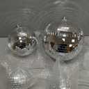 4 Pcs Large Disco Ball Decor - Silver Hanging Mirror Disco Balls Ornament for Stage Club Prom Props 70s Weddings Dance Music Birthday(8, 6, 4 Inch)