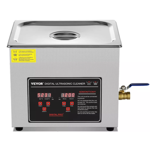 VEVOR Ultrasonic Cleaner with Digital Timer & Heater, Professional Ultra Sonic Jewelry Cleaner, Stainless Steel Heated Cleaning Machine, Silver