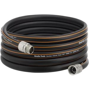 Giraffe Tools Garden Hose 5/8", Custom Length, Heavy Duty, No Kink, Flexible, Rubber Garden Hose, Leakproof Water Hose, 600 Burst PSI, 12ft Male to Female Hose
