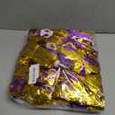 12 Pcs Cheerleading Pom Poms Bulk, Plastic Metallic Foil Cheer Hand Flowers, Cheerlead Pompoms for Sports Team Ball Game, 12 Inch (Purple/Gold)