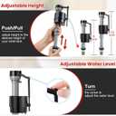 Saillong Universal Toilet Flusher Replacement Kit, Fill Valve, 2-Inch Flapper, Side Mount Handle Lever, Water-Saving, Adjustable Toilet Repair Kit Inside Tank, Easy to Install(1 Set,Black, Red)