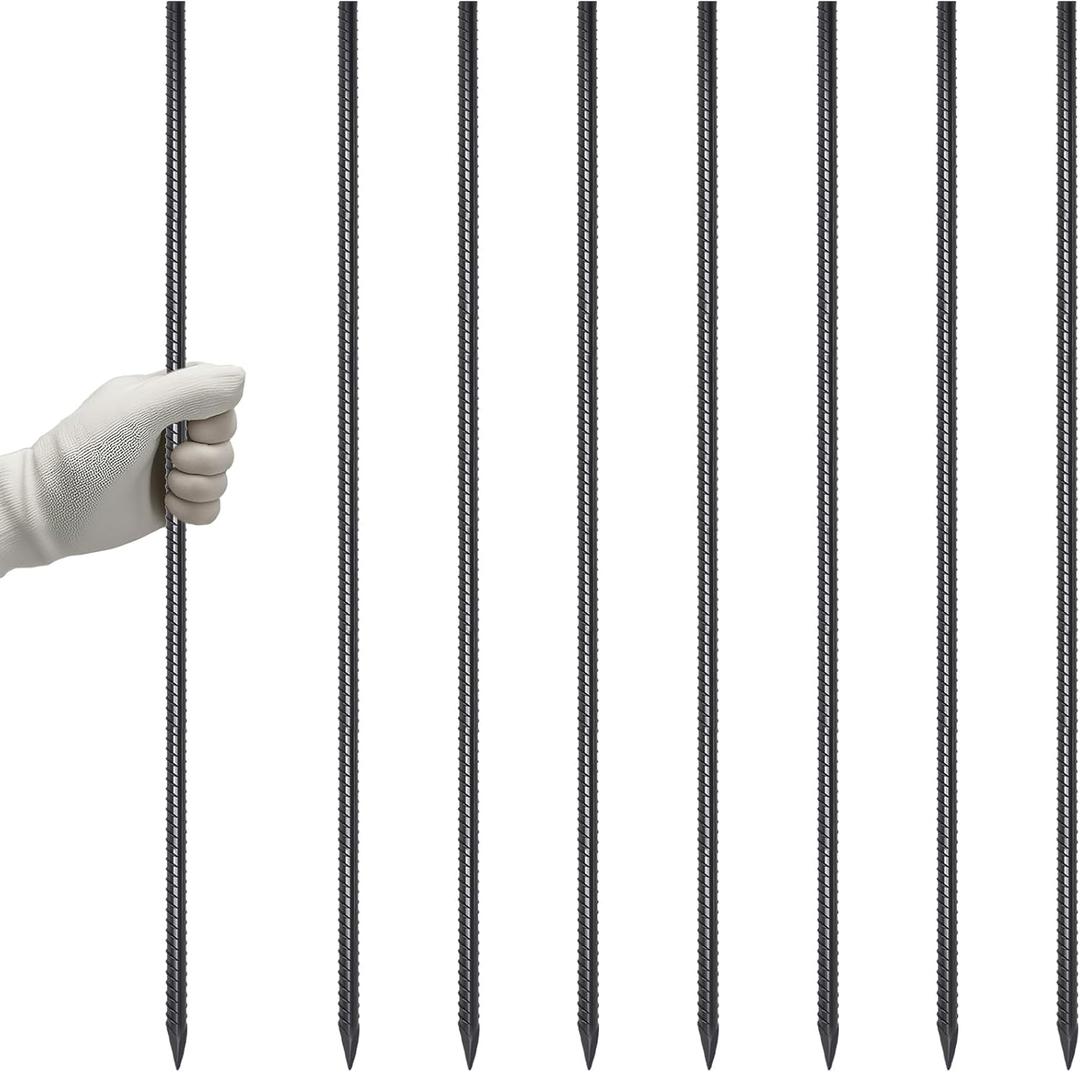 VVOKGO Straight Rebar Stakes 36 Inch Ground Concrete Form Stakes Heavy Duty