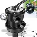 Replacement for Hayward SP0714T VariFlo XL Top Mount Multiport Valve Part for Above-Ground Pro- or VL Series Sand Filter, 1.5 Inch Plumbing, 7-Position Control Valve