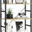 NUMENN 5 Tier Bookshelf, Tall Bookcase Shelf Storage Organizer, Modern Book Shelf for Bedroom, Living Room and Home Office, Natural