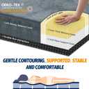 CYMULA Memory Foam Camping Mattress Pad, CertiPUR-US Sleeping Mat, Portable Roll Up Mattress for Adults, Camping Bed Pads for Sleepover, Car Bed with Travel Bag