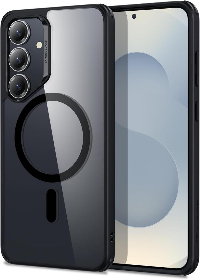 ESR for Samsung Galaxy S25 Plus Phone Case, Compatible with MagSafe, Magnetic Case for S25+ Plus, Military-Grade Protection, Yellowing Resistant, Classic Series, Clear Black