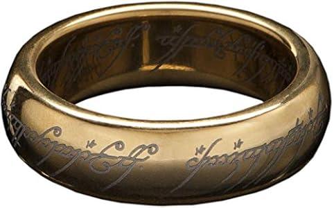 Ginger Lynn collection Lord of The Rings The One Ring Gold Plated Tungsten with Elvish Runes 2 cm Diameter