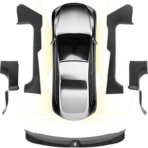 3W Tesla Model Y Juniper Door Sill Protector 2025 2026 Only for 5 Seat Front, Rear, Door Entry Guard, Anti-Dust Cover, Anti-Scratch Plate, Edge Guards, TPE Car Accessories (Not Original Tailgate Sill)