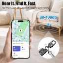 Oaridey Keychain, Works with Apple Find My, Carabiner Car Key Chain with GPS Tracker, Heavy Duty Key Finder for Luggage, Bags, Anti-Lost Key Tracker with 2-Year Battery Life, High-Precision, Black