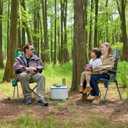 EVER ADVANCED Reclining Camping Chairs for Adult Supports 350lbs Mesh Grey | Lightweight, Portable Compact Folding Chair with High Back, 4-Level Recliner Chairs, Lawn Chair for Patio Balcony