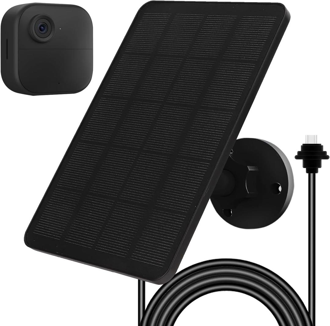 Solar Panel for Blink Camera, Solar Panel 4W Compatible with Blink Outdoor 4 (4th Gen) Camera, Solar Charger for Camera Outdoor with 13.12Ft Outdoor Power Cable, Adjustable Mount, IP65 Waterproof