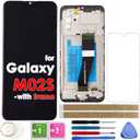 LCD Screen Replacement Touch Display Digitizer Assembly with Frame for Samsung Galaxy M02S A02S A025 A025A A025U A025V A025G (Not for A025F A025M)