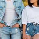 Operitacx Pearl Number Iron on Patches Digital Diamond Rhinestone Stickers for Clothing DIY Decoration Non-Woven Fabric Appliques for Sweaters Hats Bags Easy to Attach (white)