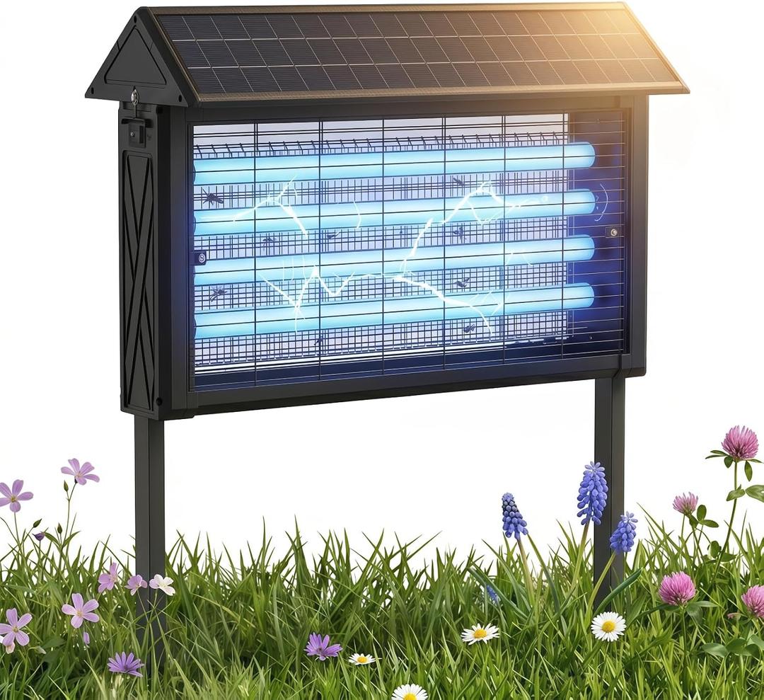 Large Solar Bug Zapper Outdoor for 4000 sq.ft Mosquito Zapper for Patio