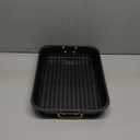 CHEFMADE Roasting Pan with Rack, 15 Inch Deep Roasting Pan, Deep Lasagna Pan for BBQ Vegetbale and Meat 15.4" x 11.2" x 2.3" (Black)