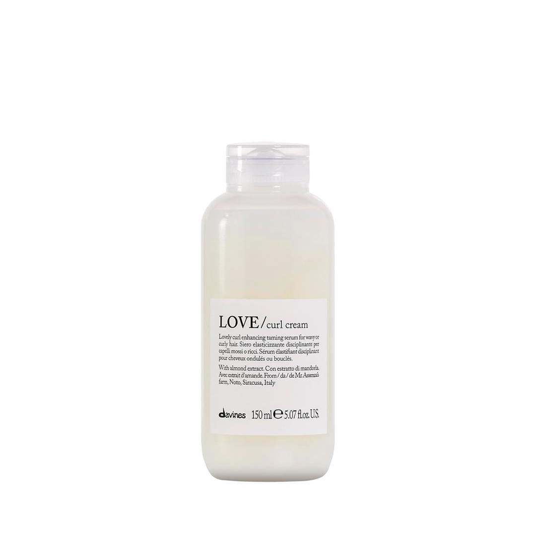 Davines LOVE/Curl Hair Cream, Lightweight Leave-On Serum for Wavy and Curly Hair - Defines Curls for Better Softness & Shine without Leaving Residue with Baobab Pulp