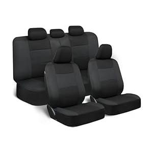 PolyCloth Full Car Seat Covers - Reversed Charcoal