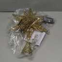 Kurt Adler 11-Inch Pre-Lit Twinkling LED 60-Light Gold Starburst Tree Topper