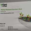 Plant & Plot Galvanized Raised Garden Beds Outdoor // 8×4×1 ft Planter Raised Beds for Gardening, Vegetables, Flowers // Large Metal Garden Box // Patented Tool-Free Design (White)