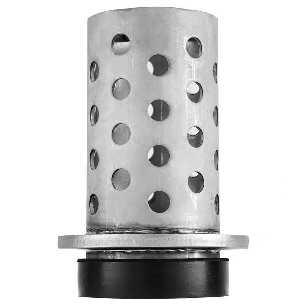 DZQ Perforated Casting Flask Vacuum Casting, 304 Stainless Steel Flanged with Rubber Sprue Base, Various Sizes for Metal Casting (4" x 5")