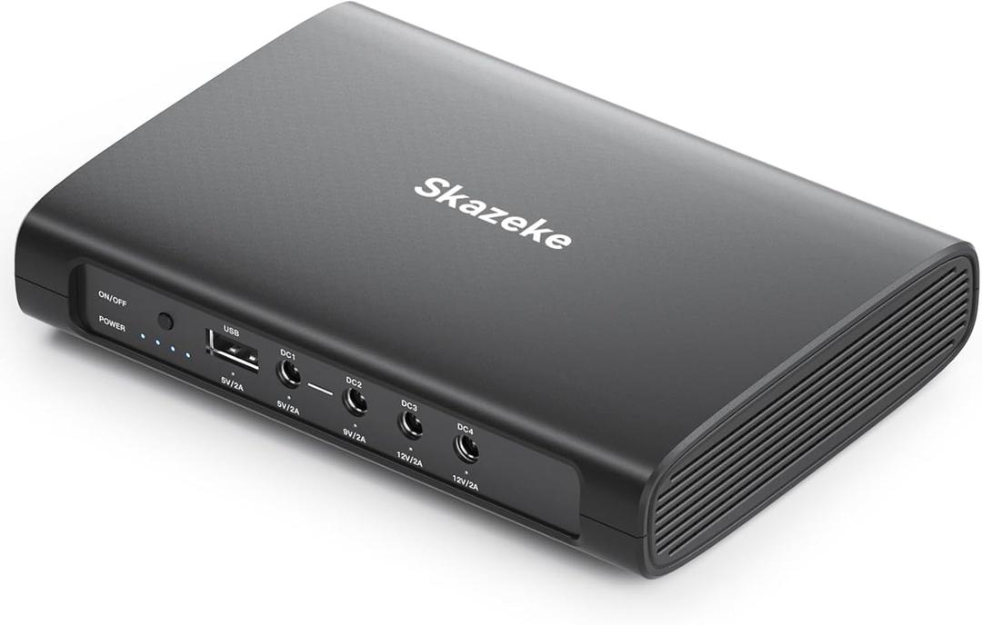 Mini UPS, 15000mAh Uninterruptible Power Supply with DC Output USB 5V/2A DC 5V/9V/12V/2A, Power Supply Battery Backup for Router, Modem, Security Camera, Breast Pump, and More (15000mAh)