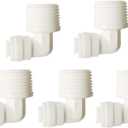YZM Quick Connect fittings RO Water Filters (5pack, Elbow, 1/2" Male x 1/4" OD tube)