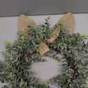 Easter Bunny Wreath Artificial Flower Wreath Front Door Hanging Garland Spring Hanging Pendant for Easter Spring Party Home Decor