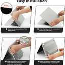EooCoo Case Compatible with MacBook Air 13 inch M5 2026-2022 M4 M3 M2 A3449 A3240 A3113 A2681, Crystal Hard Shell Scratch Resistant Protective Cover Compatible for MacBook Air 13.6 inch Case, Clear
