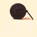 2 x Cute Case Cover Compatible with AirPods 3rd with Carabiner Keychain Hook,Funny Unique 3D Soft Silicone Shockproof Protective Skin Case Cover for Airpod 3rd Case-Biscuits (Black)