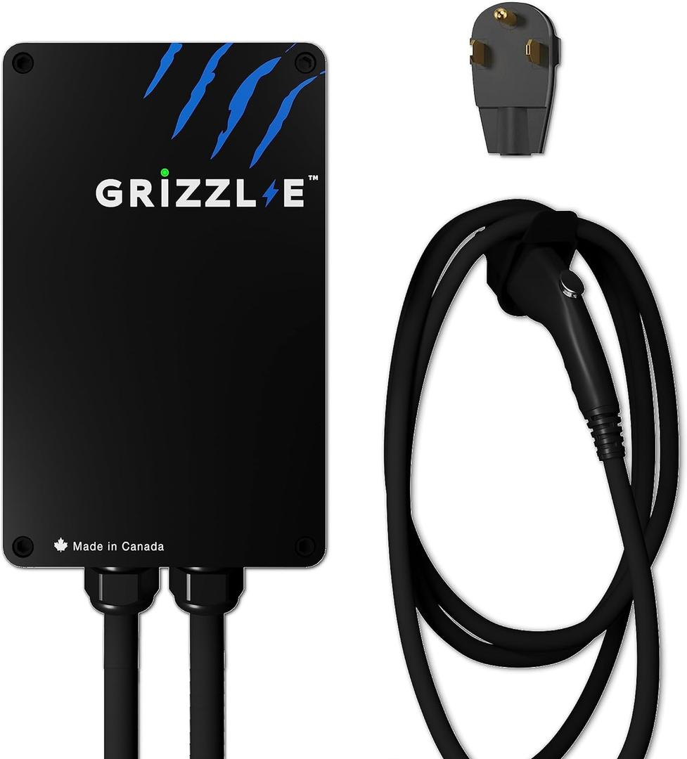 Grizzl-E Classic, Level 2 240V / 40A Electric Vehicle (EV) Charger, UL Certified, Metal Case Enclosure, Indoor/Outdoor Electric Car Fast Wall Charging Station, NEMA 6-50 Plug, Classic Black