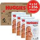 Huggies Size 1 Diapers, Snug & Dry Newborn Diapers, Size 1 (8-14 lbs), 256 Count (4 Packs of 64)