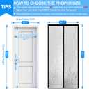 RELIANCER Magnetic Thermal Insulated Door Curtain,Waterproof EVA Door Cover,Fit Doors Size Up to 40"x82",Temperature Protection Insulated Doorway Curtain Partition,Patio Self-Closing Doors Net Screen