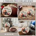 8 x Football Ornaments - Football Gifts for Christmas Tree Decorations - Double-Sided Printed Ceramic Christmas Ornament