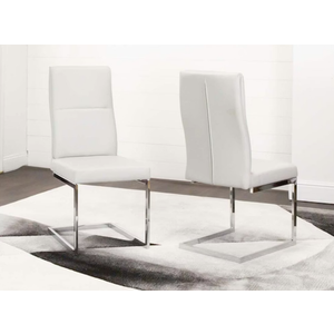 Cramco Olympia Light Gray Polyurethane/Chrome Side Chair (Welded) Pack of 2, G5515-03 SC