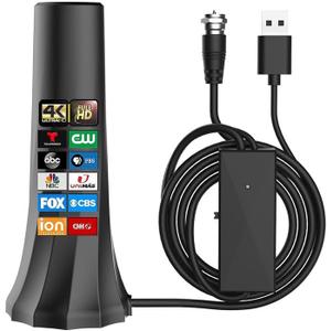 TV Antenna for Smart TV Without Cable with 560+ Miles Coverage Range,Amplified Signal Booster Support Smart TV and All Older TV's,with High Performance Coax Cable.