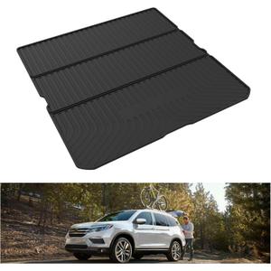 KIWI MASTER Folding Cargo Trunk Mat for 2016-2025 Honda Pilot OEM Replacement 08U45-TG7-100 All Weather Rear Tray Trunk Liner TPE Slush Mats Black