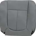NLQR Gray Front Driver Side Bottom Replacement Perforated Microfiber Leather Seat Cover Compatible with Ford F150 2009 2010 2011 2012 2013 2014 F250 F350 F450 F550 2011 2012 2013 2014 2015 2016