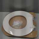 Mayfair Padded Toilet Seat, Cushioned Soft Vinyl over Wood Core Seat, Secure Hinges, Easy Clean, Made in USA, Round, Biscuit