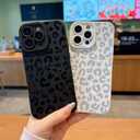 Case for iPhone 16 Pro [Compatible with MagSafe] Built in Magnetic Cute Girly Sleek Boho Aesthetic Style Design for Women Girls Brown Animal Leopard Print Soft TPU Protective Shockproof Mate Black