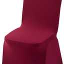 VEVOR Chair Covers, Polyester Spandex Chair Cover, Stretch Slipcovers for Wedding Party Dining Banquet Flat-Front Chair Covers (Burgundy-a, 50PCS)