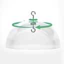 PFNRTH Rotating Squirrel Baffle for Bird Feeders,Two-Ways:Bird Feeder Dome or Baffle for Bird Feeder Pole,12" Clear Dome Rain Guard.