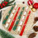 4 x 2 Pack Christmas Taper Candles, 10 Inch Unscented Candlesticks with Santa and Sleigh for Holiday Table Centerpiece, Fireplace Mantel, Advent Wreaths, Winter Weddings, Seasonal Home Decor